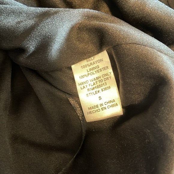 Savannah Jane Embroidered Black Midi Shirt Sleeve Dress Tiered Ruffle Small - Picture 8 of 8